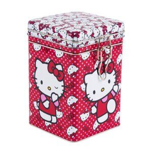 HELLO KITTY HINGED TIN CANISTER RED